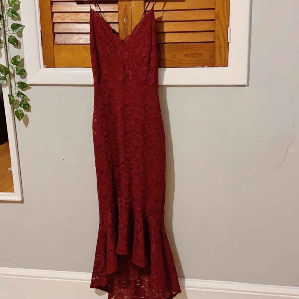 High Low | Red | Lace | Dress